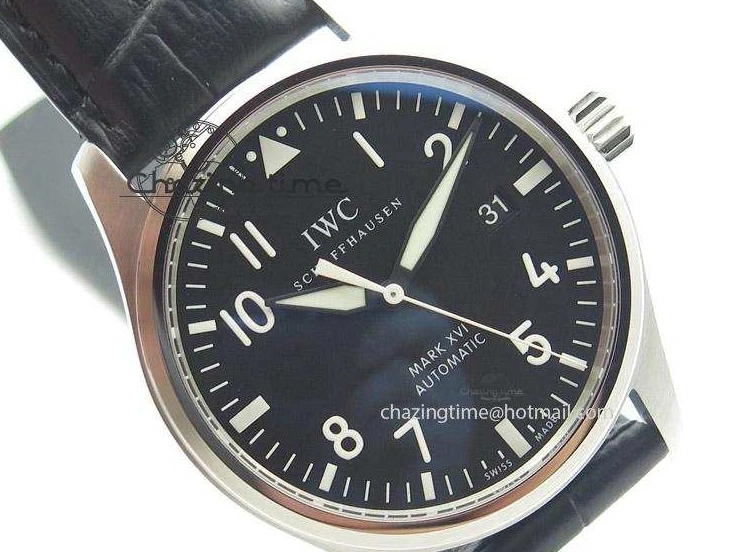 MIROTIME 0516 Mark XVI 1:1 Best Edition MK Maker SS Black Dial A2892 On Black Leather Strap Chic 7371